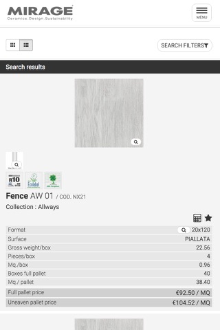 Mirage Pricelist screenshot 3