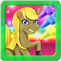 My Pony Coloring Book for Girls FREE - Paint Magic Pretty Little Ponies