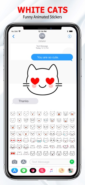 White Cat Stickers-CatMoji(圖4)-速報App