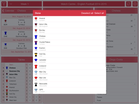 English Football 2014-2015 - Match Centre screenshot 4