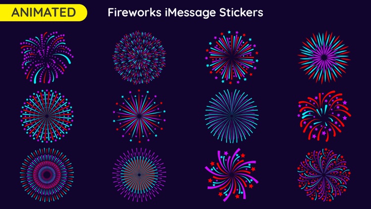 Animated Fireworks Stickers