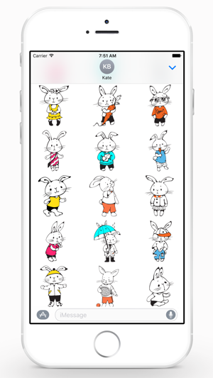 Funny Bunny Stickers(圖3)-速報App