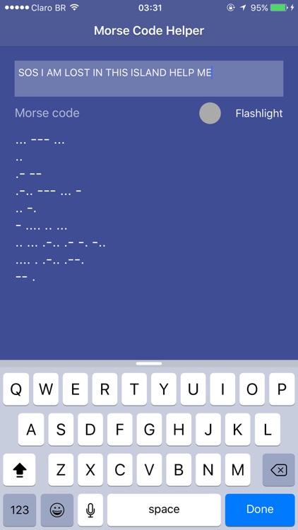 Morse Code Helper - Sound and Flashlights by Claudio Souza Mattos