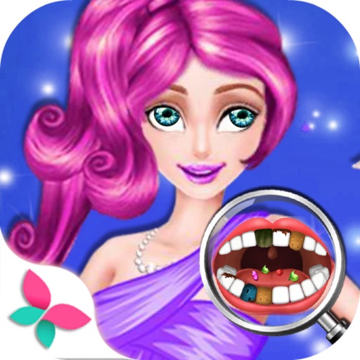 Cartoon Girl's Teeth Cur icon