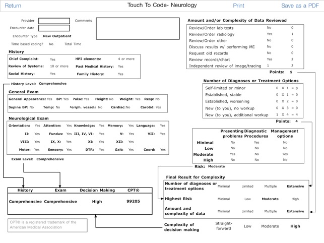 Touch To Code- Neurology E&M Coder(圖3)-速報App