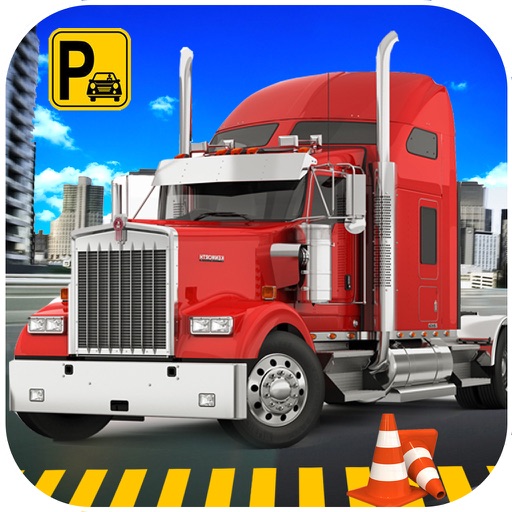 Heavy Vehicle Transport : Trail-er Truck Park-ing Icon
