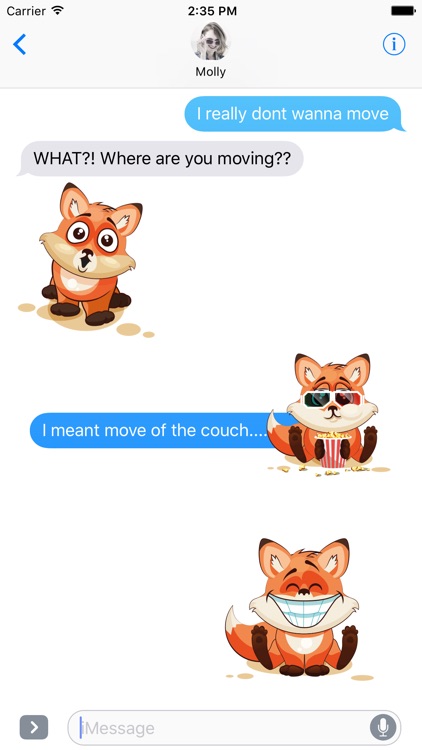 The Happiest Fox - Stickers for iMessage