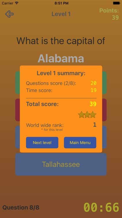 U.S. State Capitals Quiz! Learn the names and locations of the United States Capitals Trivia Game