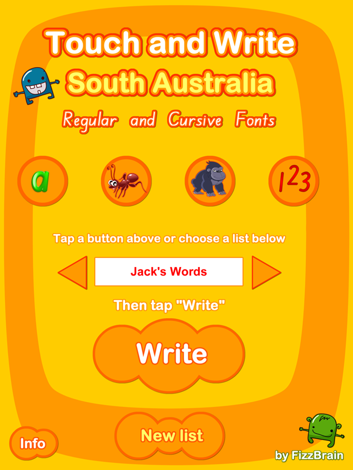 Australian Touch and Write South Australia