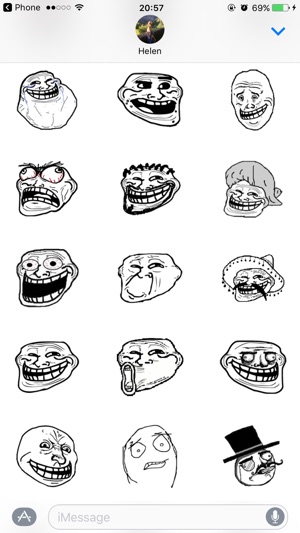 Troll Face Rage Faces Stickers for iMessage(圖2)-速報App