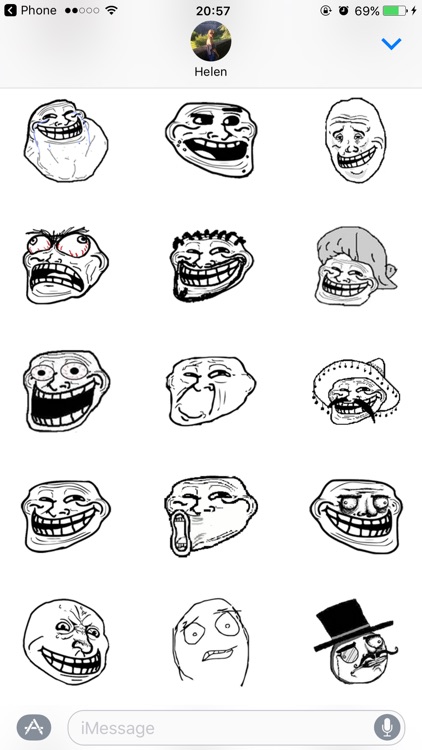 Troll Face Rage Faces Stickers for iMessage