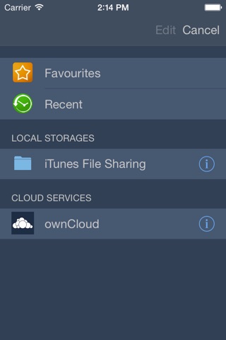 ownCloud Access screenshot 2