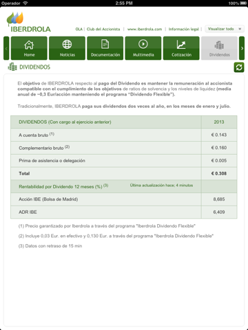 IBERDROLA Relación con Inversores para iPad screenshot 3