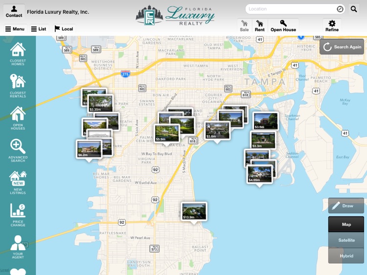 Florida Luxury Realty Home Search for iPad