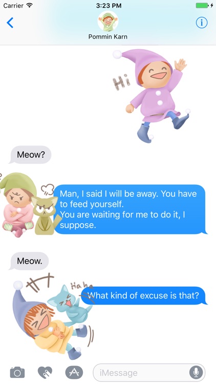 Pommin and the Kitty Gang Stickers for Messages