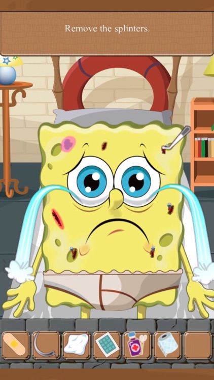 Injured SpongeBob-Patrick star! You see Ah