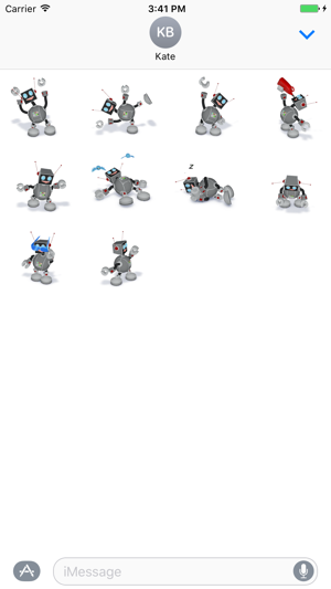 Happy Little Robot animated 3D Stickers(圖3)-速報App