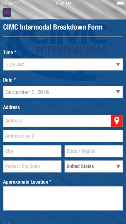 CIMC Intermodal Breakdown App