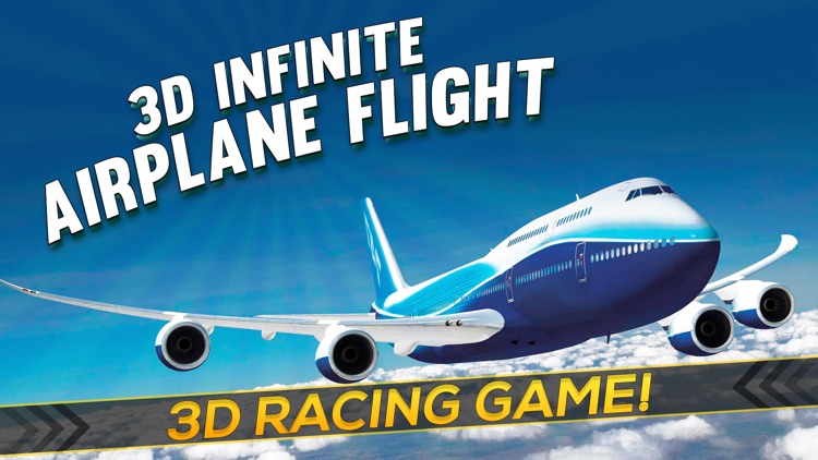 3D Infinite Airplane Flight - Free Plane Racing Simulation Game