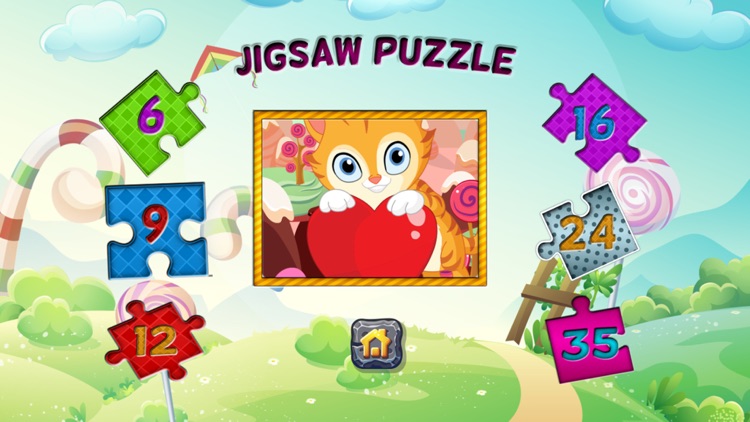 Cat Jigsaw Puzzles for Toddlers Kids Learning Game