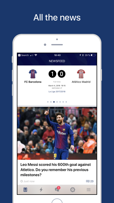 Barca Live – Barcelona Live Scores, Results & Football Club News Screenshot 1
