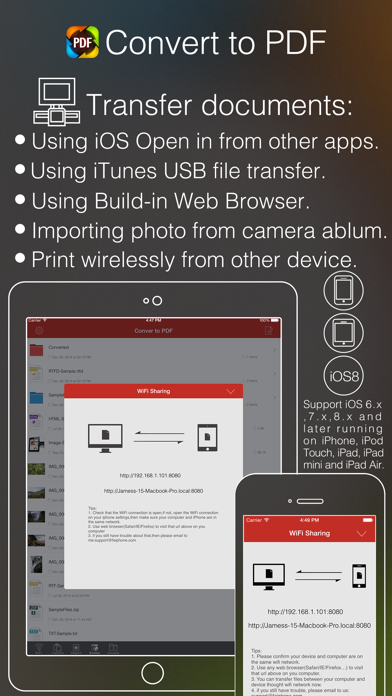 Convert to PDF Pro by Feiphone - Print Documents, Web Pages, Photos and more to PDF Screenshot 5