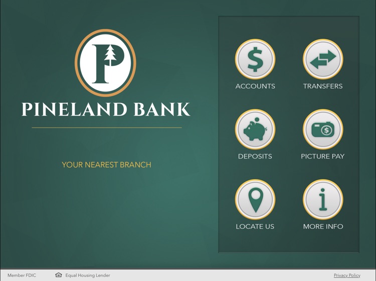 Pineland Bank for iPad