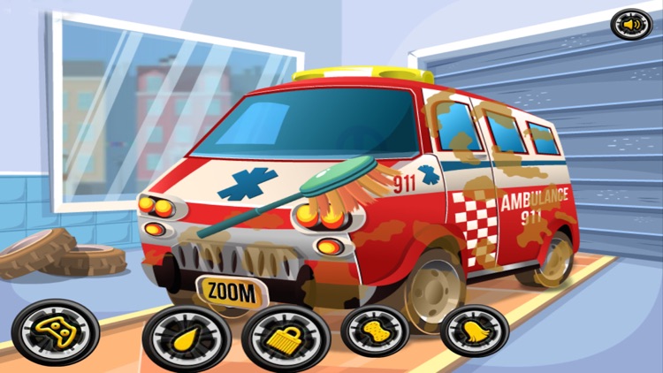 Wash The Ambulance Car Skill Game