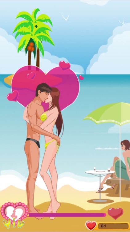 Couple Beach Kiss Love Game