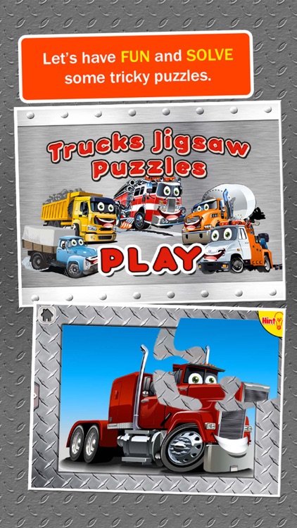 Trucks Jigsaw Puzzles: Kids Trucks Cartoon Puzzles