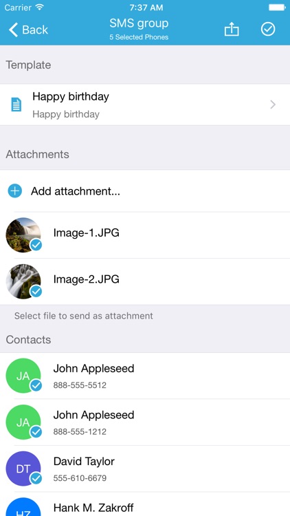 Group Text Pro : SMS & Email 2 Groups of Contacts