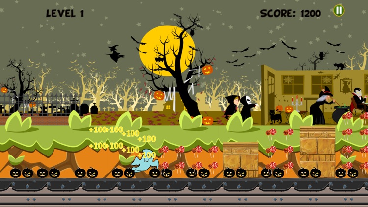 Ghost Rush - Ghosty the Sweet Ghost Who is Lost and Lost his Sweets on Halloween - Obstacle Running and Jumping Game screenshot-3