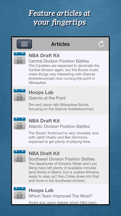 RotoWire Fantasy Basketball Draft Kit 2016 screenshot-3