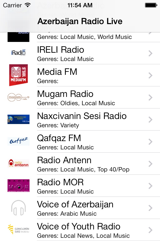 Azerbaijan Radio Live Player (Azərbaycan radio) screenshot 2