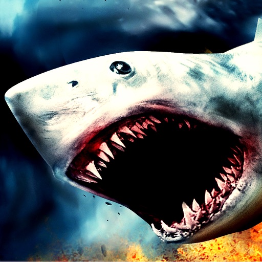 Top Wild Monster Shark Angry Sharks Reef Life Fish Icon