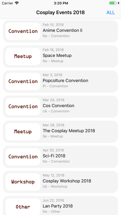 How to cancel & delete Cosplay Events from iphone & ipad 1