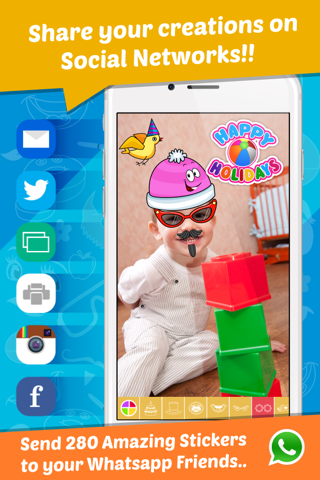 StickonPic Photo booth : Fun sticker app editor and props for adults screenshot 3
