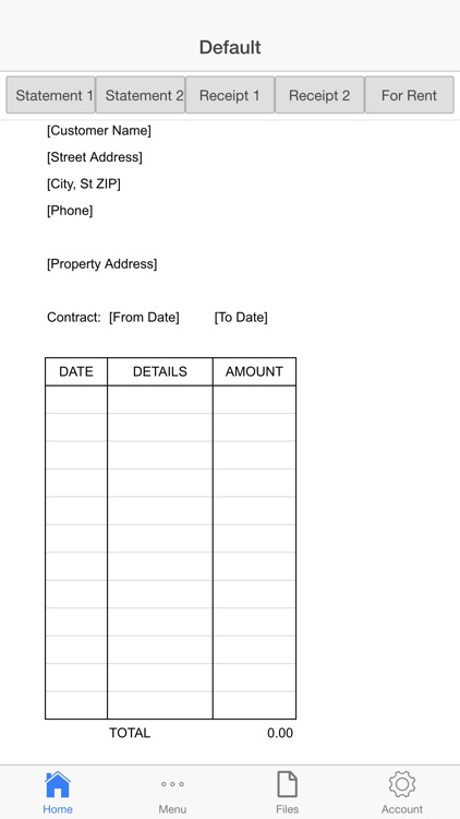 Rental Invoice