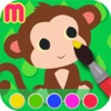 animal coloring book & Art Studio - painting app for children  - learn how to paint cute jungle animals