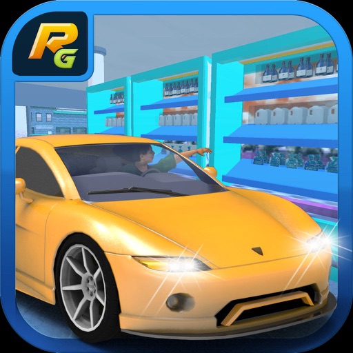 Drive Thru Supermarket – Modern Shopping in Car icon