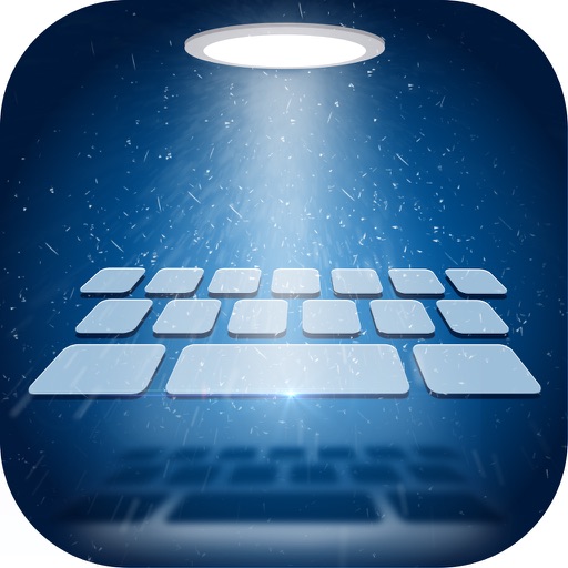 Blue Keyboard with Neon Backgrounds, Emoji & Fonts icon