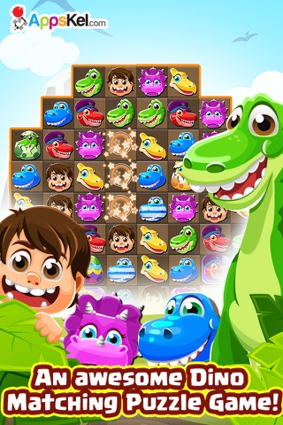 Inside Nick's Dinosaur Builder Rush – Match 3 Story Games for Free screenshot 2