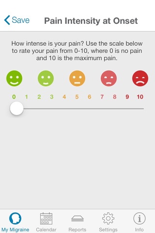 Migraine eDiary screenshot 2