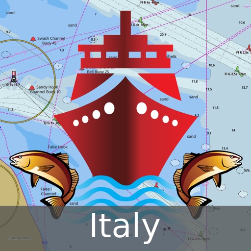 i-Boating:Italy Marine/Nautical Charts&fishing Map icon