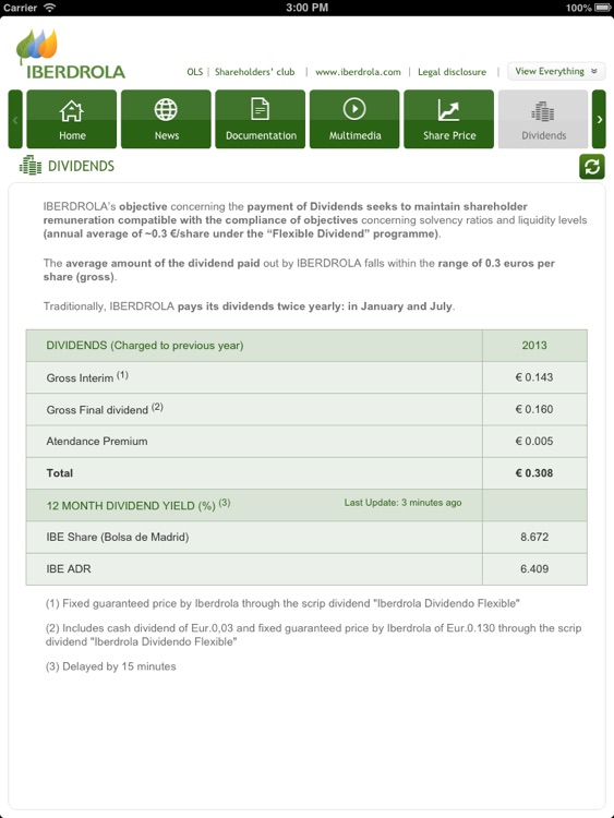 IBERDROLA Investor Relations for iPad