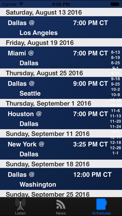 Dallas Football Live - Radio, Scores & Schedule screenshot-3
