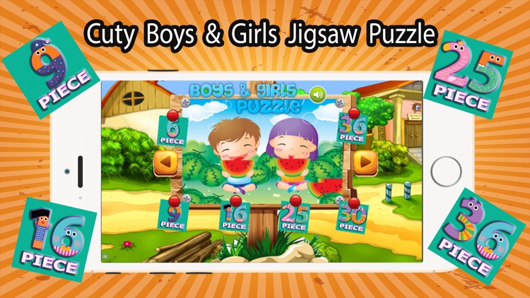 Cutey Boys And Girls Jigsaw Puzzle