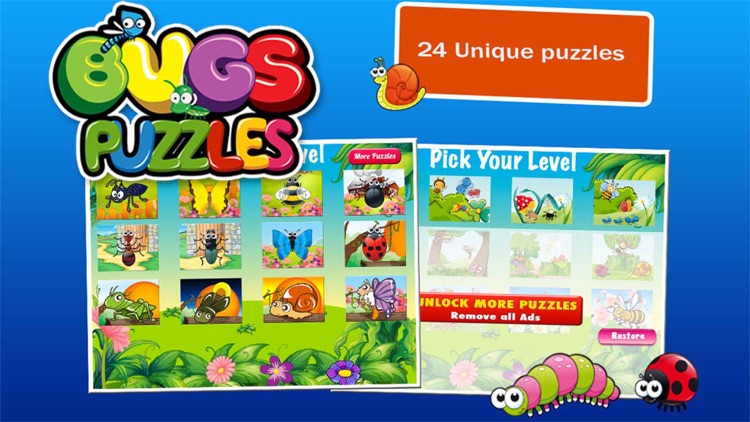 Bugs Puzzles: Jigsaw for Kids screenshot-3