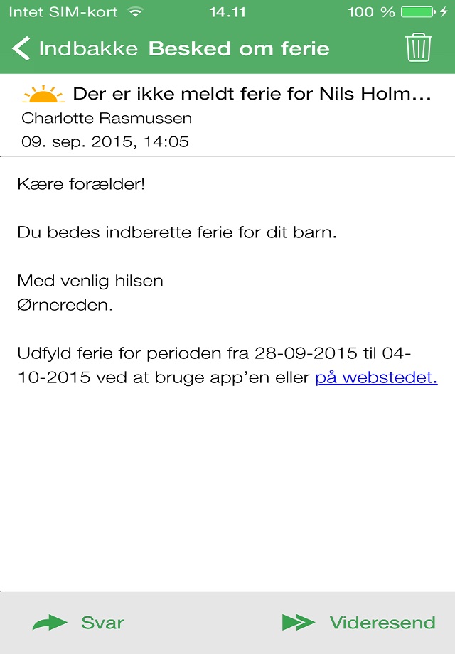 BørneIntra screenshot 2