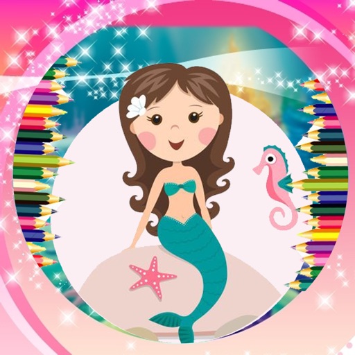 Coloring Pages Free Game Mermaid For Kids icon